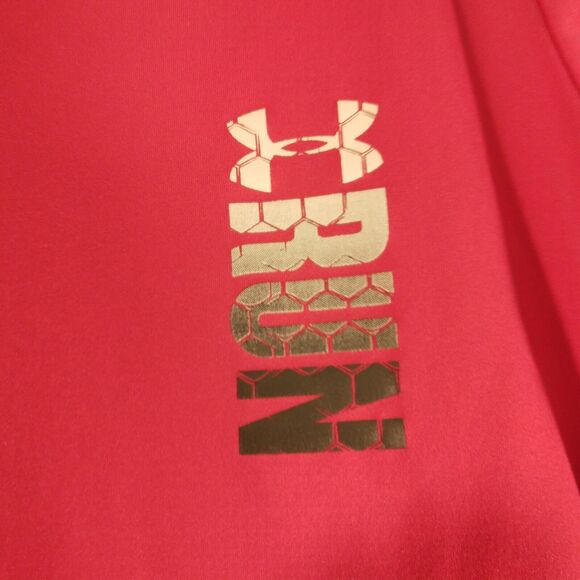 Under Armour RUN tshirt womens XL XLarge pink short sleeve semi-fitted train - Picture 3 of 12